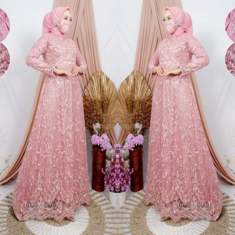 KEBAYA MODERN GAMIS RATU GAMIS PESTA MEWAH GAMIS BROKAT