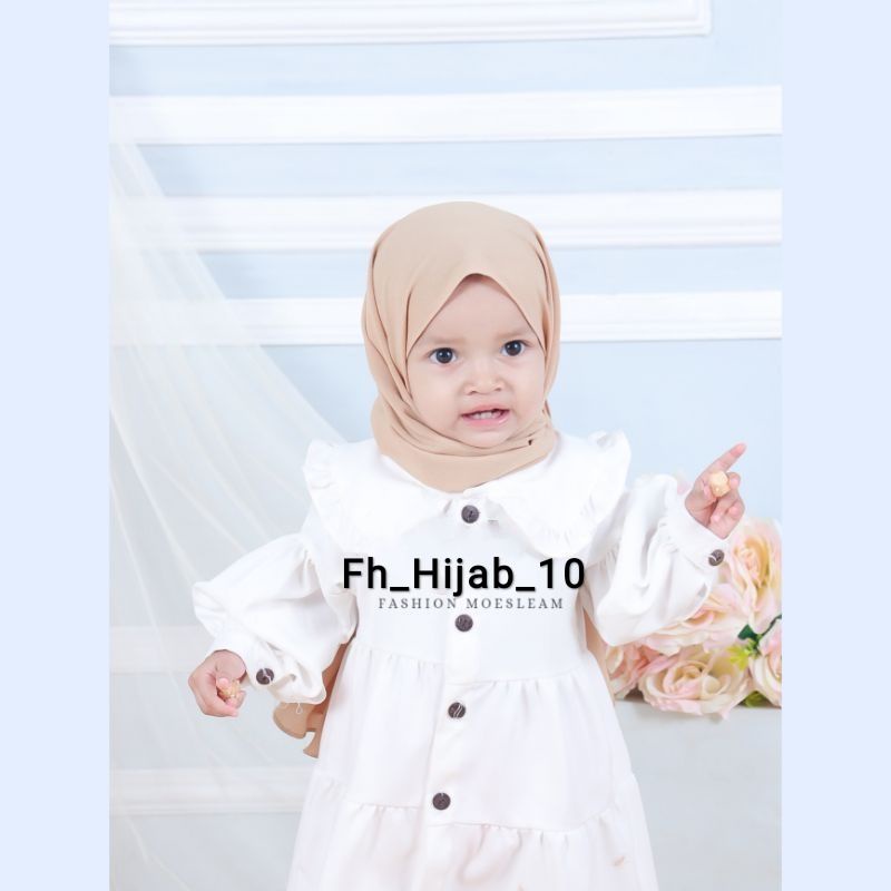 Pashmina Karet Bayi Instan Anak Uk. 110x50cm Usia 0-3 Tahun | Hijab Sekolah Tk Newborn Premium Lucu | Kerudung Lembut Sd Instant Jilbab Terbaru Baby Perempuan