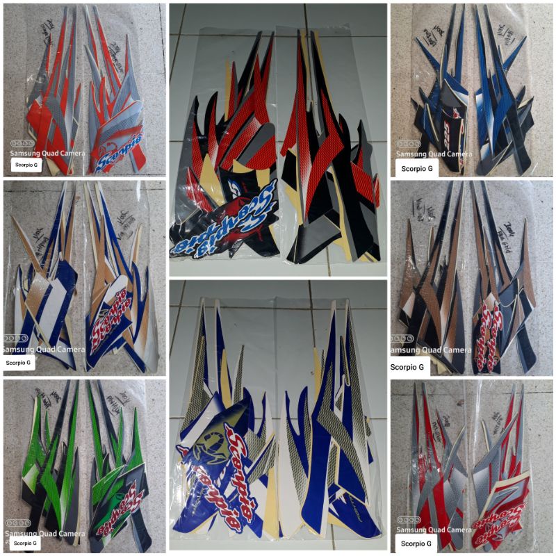 striping sticker yamaha Scorpio G 2004 /scorpio tangki kotak