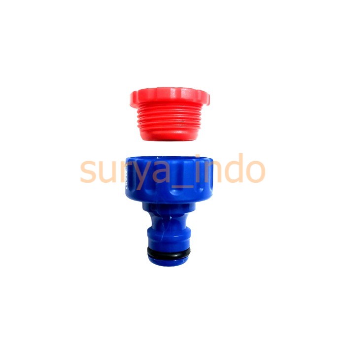 SAMBUNGAN SELANG 2 FUNGSI 1/2&quot; DAN 3/4&quot; C-MART M0008 DUAL TAP ADAPTOR