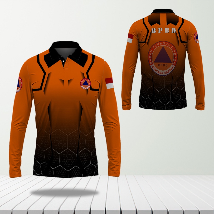 KaosArmy - Kaos Polo BPBD Lengan Panjang | Kaos BPBD Kerah