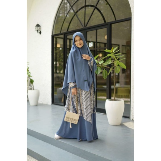 Sabila Set by Mumtaz Hijab | Gamis Set Cadar Premium Murah | Gamis Set Syari Motif Rayon