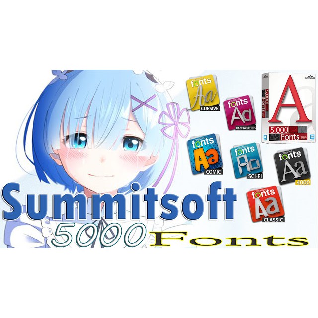 Paket Summitsoft 5000 Fonts Premium Unik Master Collection | Design Grafis CorelDraw Photoshop