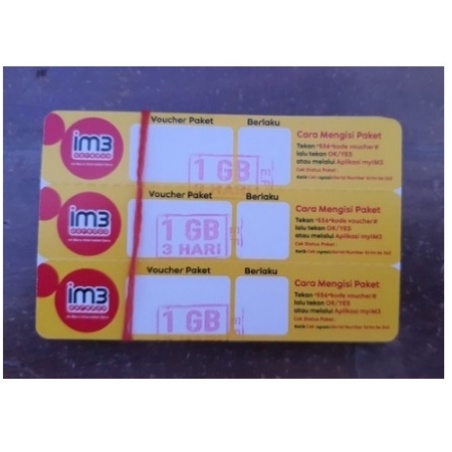 INDOSAT 1GB 2HARI (VOUCER)ue9ycbxu39