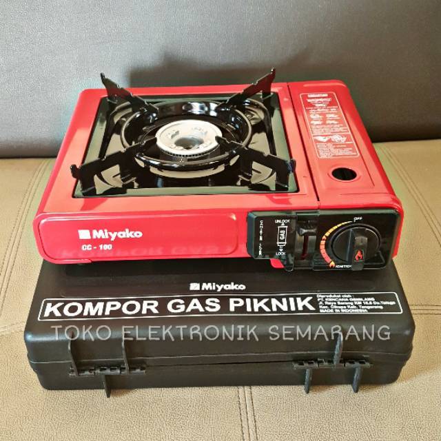 MIYAKO CC 100 KOMPOR GAS PORTABLE PORTABEL MINI CC100 KECIL PIKNIK MENDAKI TRAVEL KEMAH