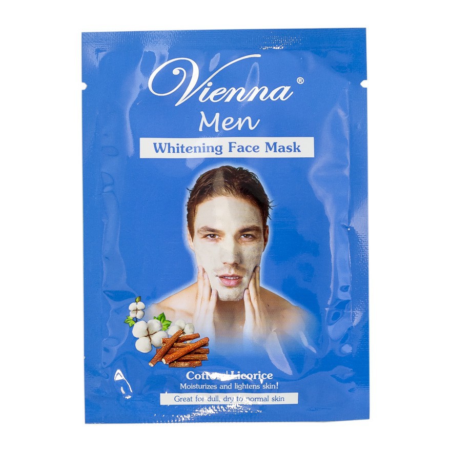 Vienna Men Brightening Face Mask Cotton Licorice 15 ml