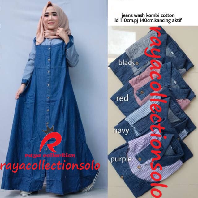 REYNA MAXY JELITA / REISA MAXY / ABITA MAXY / GAMIS JEANS JUMBO BUSUI DAN BUMIL