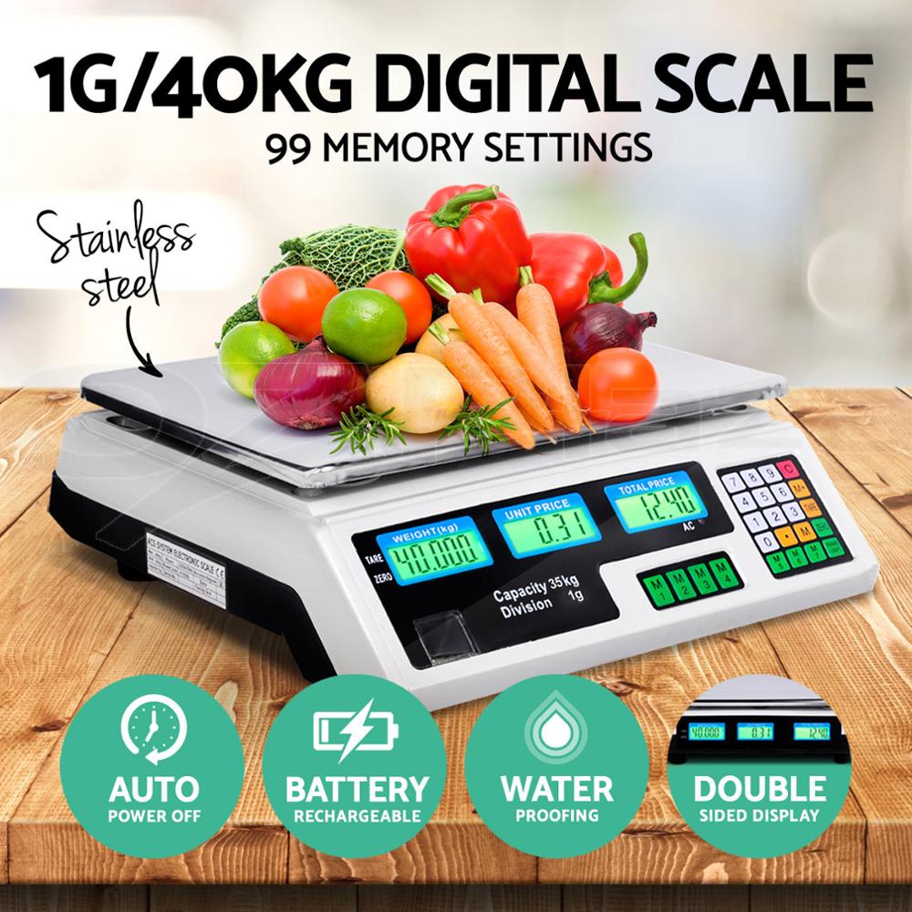 Timbangan Digital Buah 40KG - Digital Computing Scale Double Display