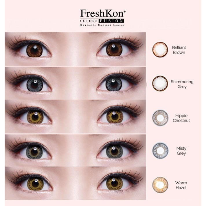 Softlens warna Freshkon Colors Fusion Shimmering Grey Bulanan