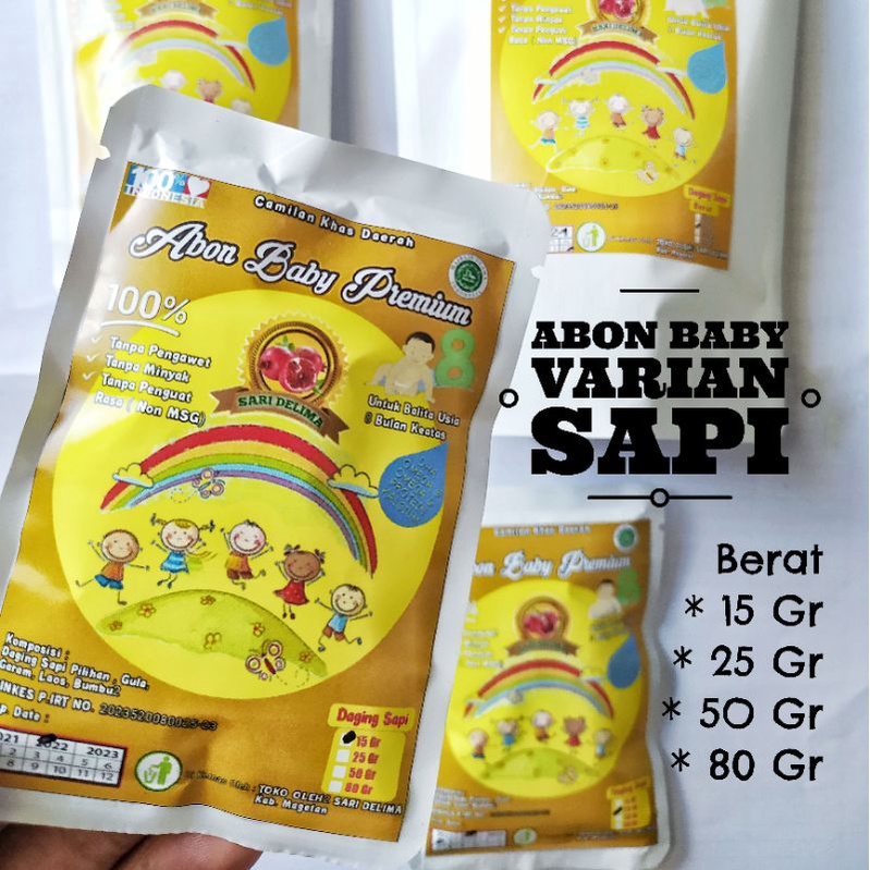 

abon anak bayi mpasi daging sapi non msg makanan siap saji 6 bulan & 8 bulan organik