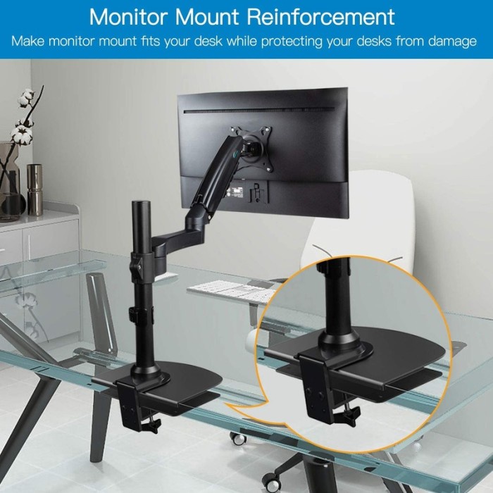 Triple W Monitor Mount Reinforcement Plate Alas Breket Pelindung Bracket Meja Monitor Laptop