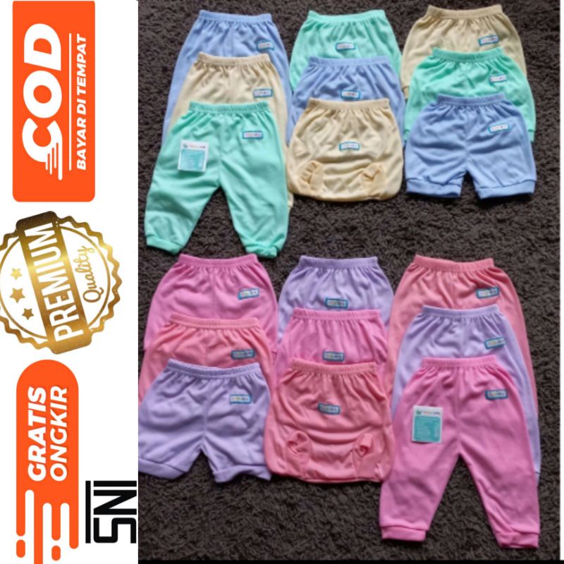 Paket Celana Bayi Polos baru lahir 9pcs SNI Promo 8.8