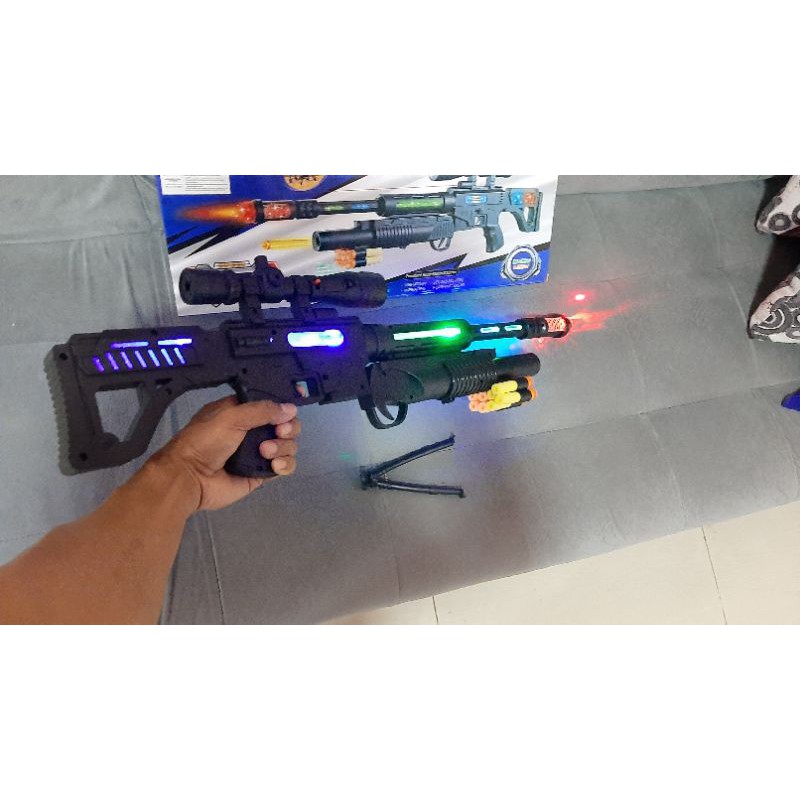 MAINAN SENAPAN LASER PELURU BUSA LUNAK SNIPER PUBG KADO HADIAH