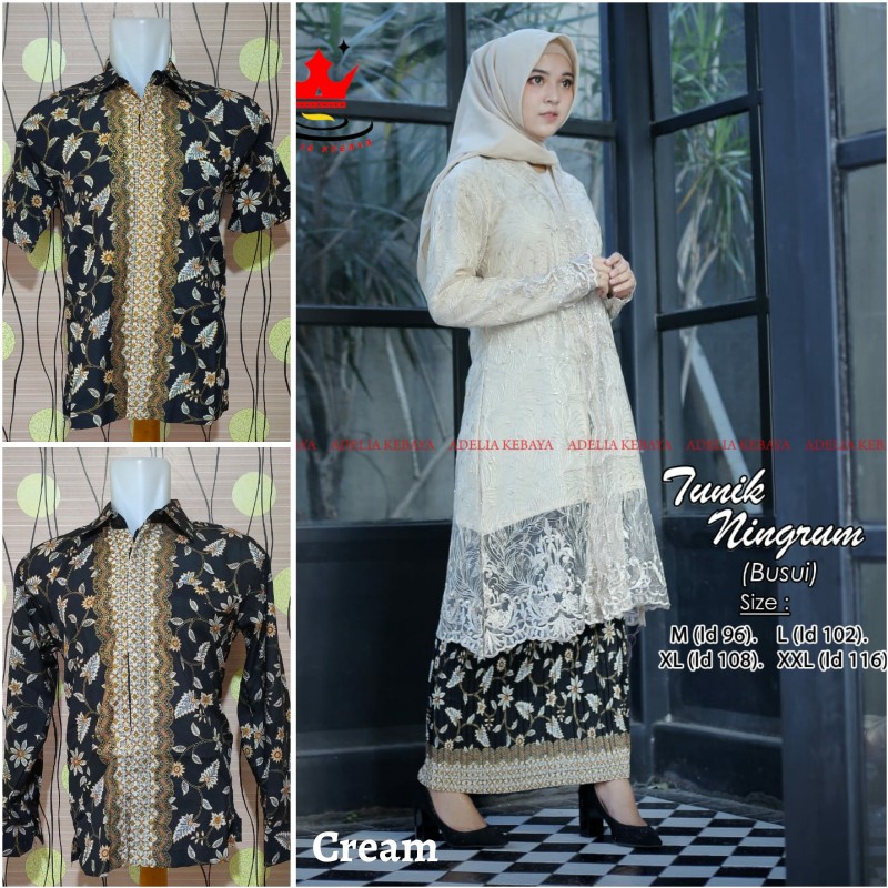 COUPLE KEBAYA KARTINI TRADISIONAL - COUPLE TUNIK NINGRUM - BAJU COUPLE PESTA CANTIK OOTD KONDANGAN