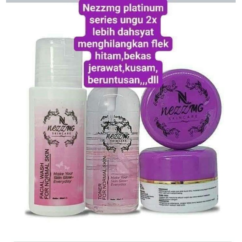 nezzmg skincare paket platinum  Original 100% aman