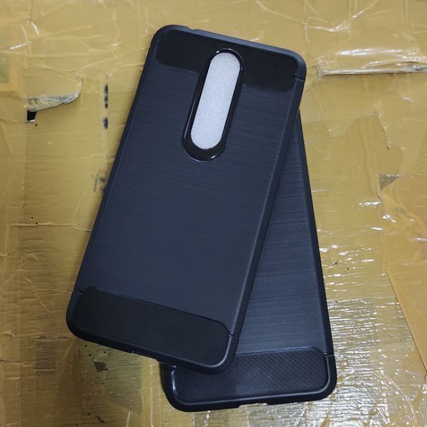Nokia 5.1 plus / Nokia 5 .1+ silikon karet hitam softcase dan antigores