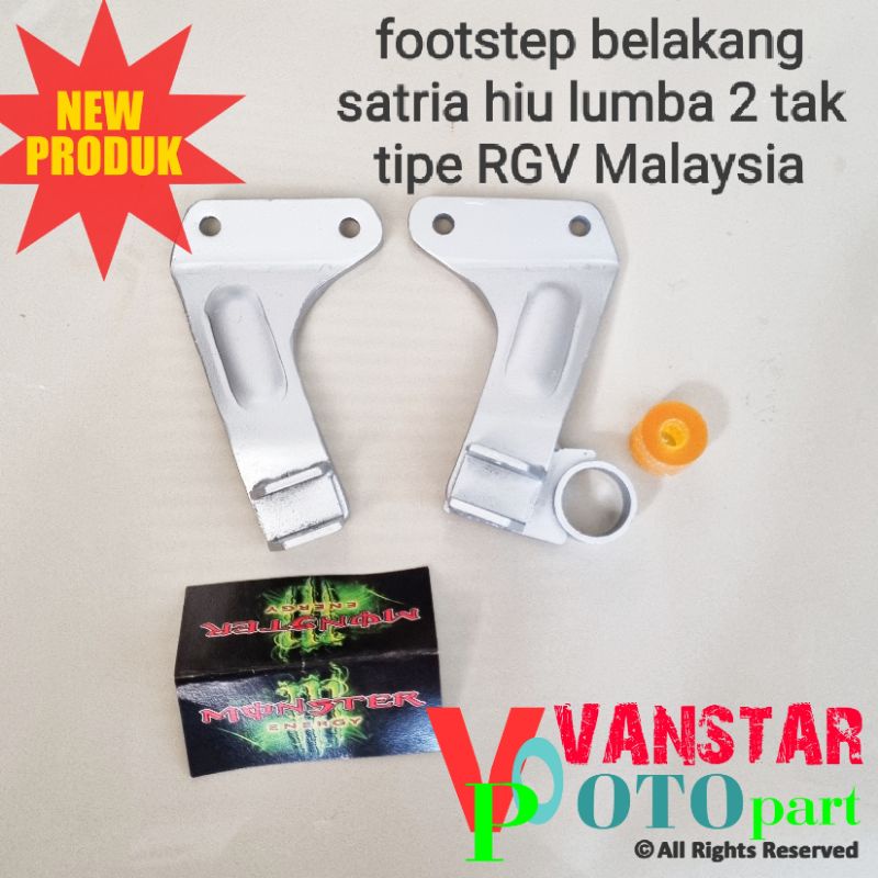 step footstep belakang satria 2 tak hiu lumba sepasang tipe RGV Malaysia