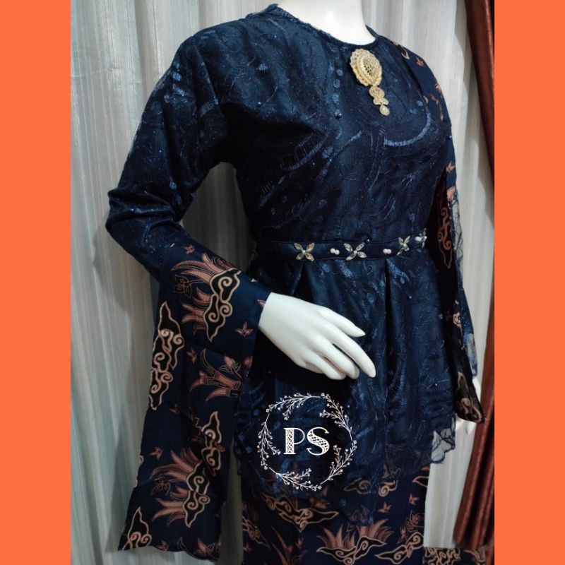 NEW COUPLE KEBAYA BATIK MODERN/COUPLE KEBAYA TUNANGAN DAN KONDANGAN-COUPLE PEYET BINTANG[FREE SELENDANG]-4