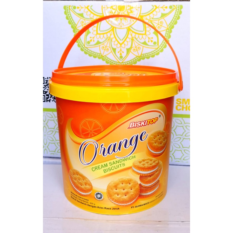 

Biskitop Orange Sandwich Paket 2x400gr / Biskitop Biscuit Kaleng Plastik