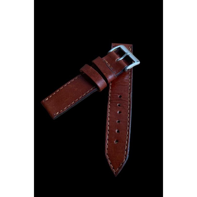 Strap tali jam tangan kulit sapi asli coklat keren nih