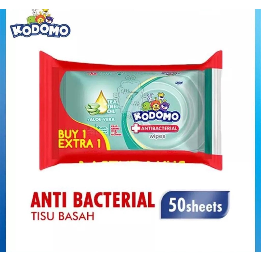 Kodomo Wipes Antibacterial 50 sheets Buy One Get One