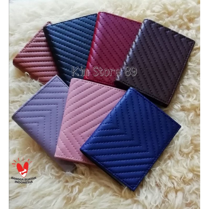 Dompet Kartu CardHolder Pria Wanita - Embos Jahit