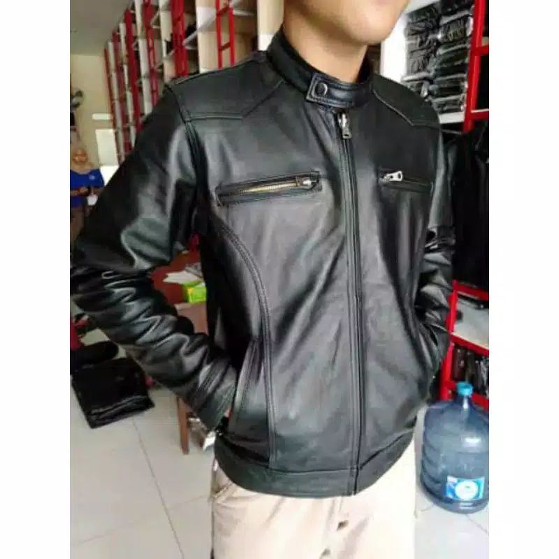 Jaket Kulit Asli Domba Kualitas Kulit Super Pria Keren Macco Gagah [JAMINAN UANG KEMBALI]
