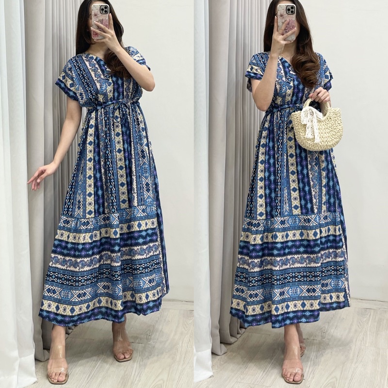 Daster Kimono Serut Homewear By Amariel-KS: Ethnic Navy