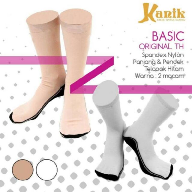 Kaos Kaki Kanik ORIGINAL Tanpa Jempol Talapak Hitam | Kanik Basic Original TH