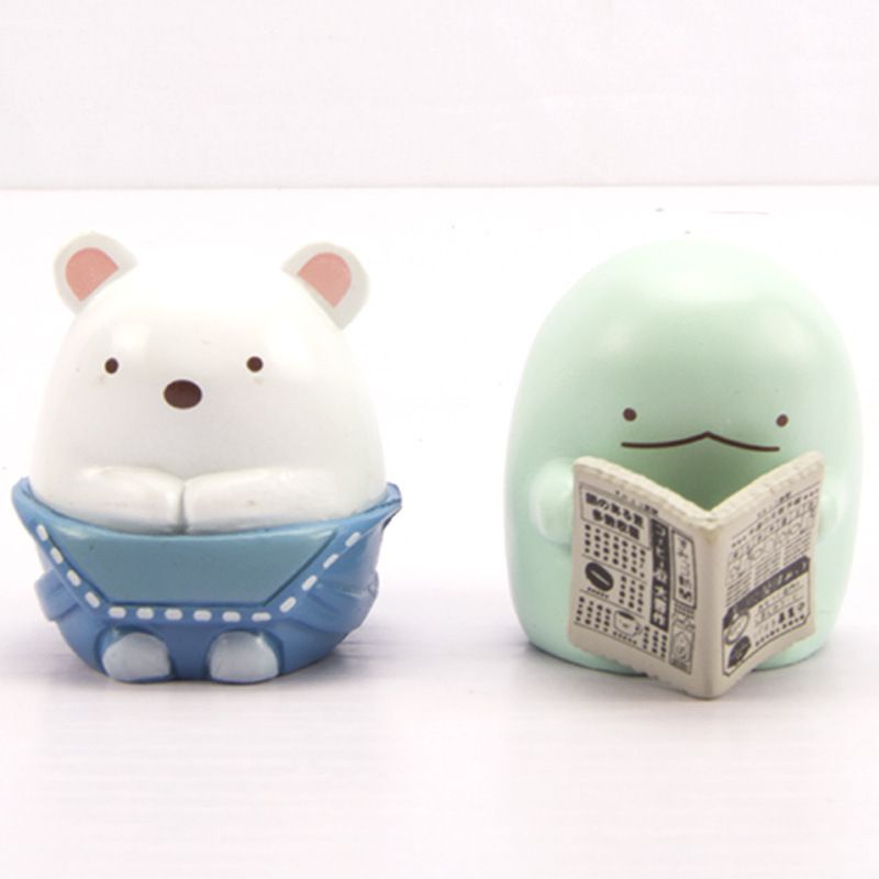 8PCS Kawaii Sumikko Gurashi  PVC Mini Figue Anime Character Statue Cute Desk Ornament Mini Decoration