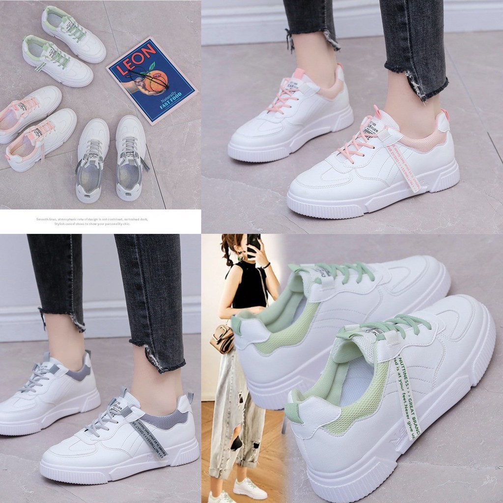 Sepatu Sneakers Tali Fashion Wanita Style Korea Sepatu Import
