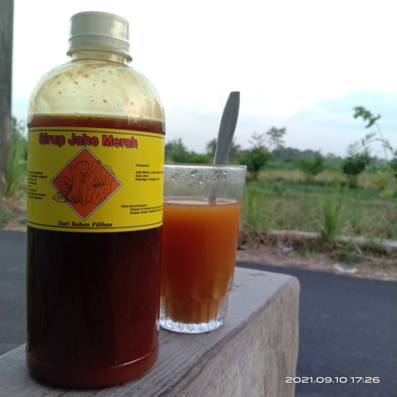 

Minuman hangat dan sehat ekstrak jahe merah alami kemasan 500 ml