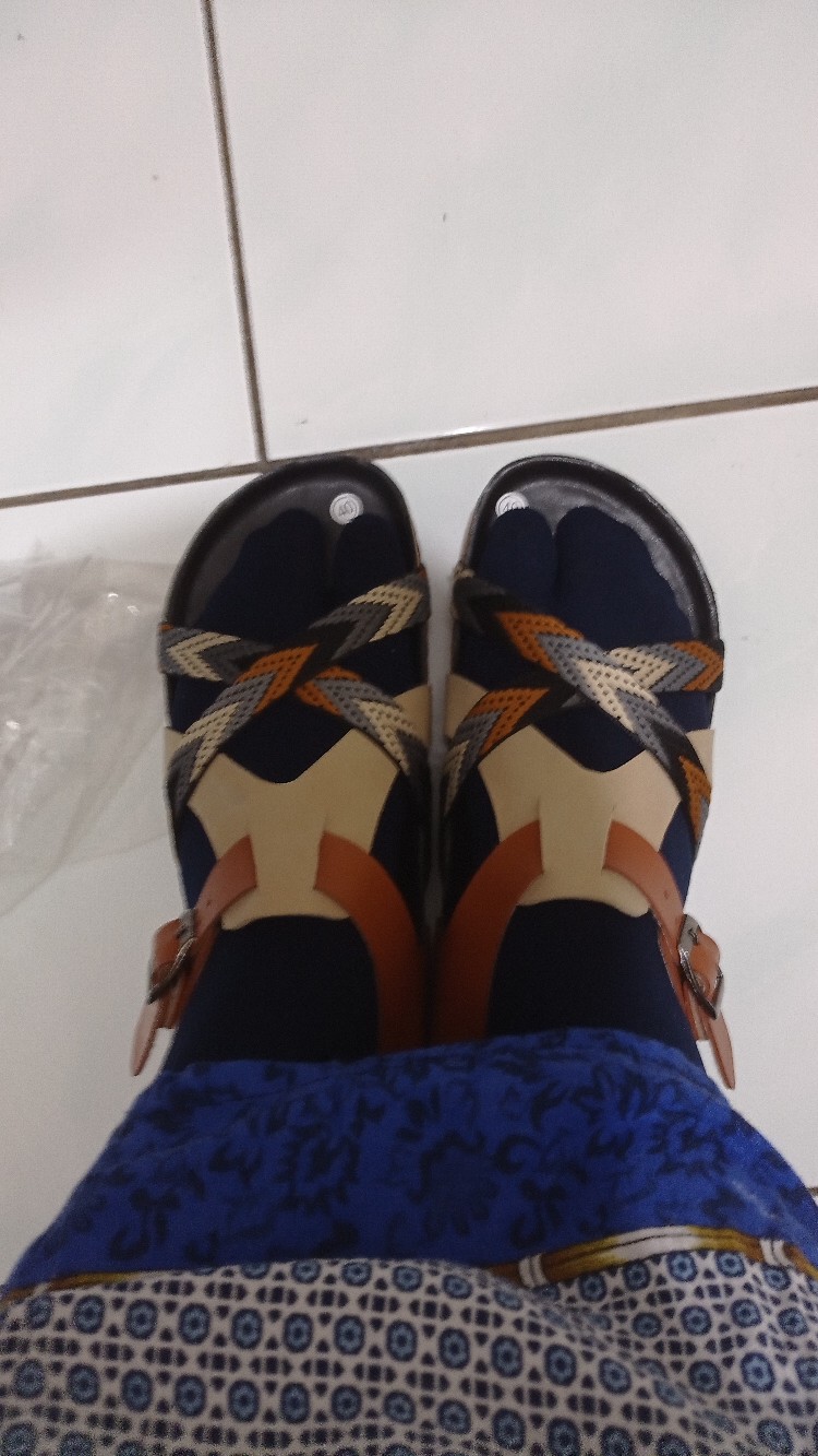 Sandal Tali Yuan Gradasi Coklat Mix Tali