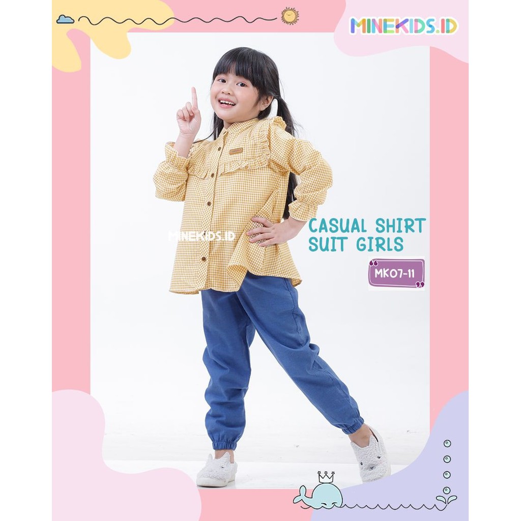 Afsheenastore Setelan Anak  Perempuan Casual Set By Mine Kids