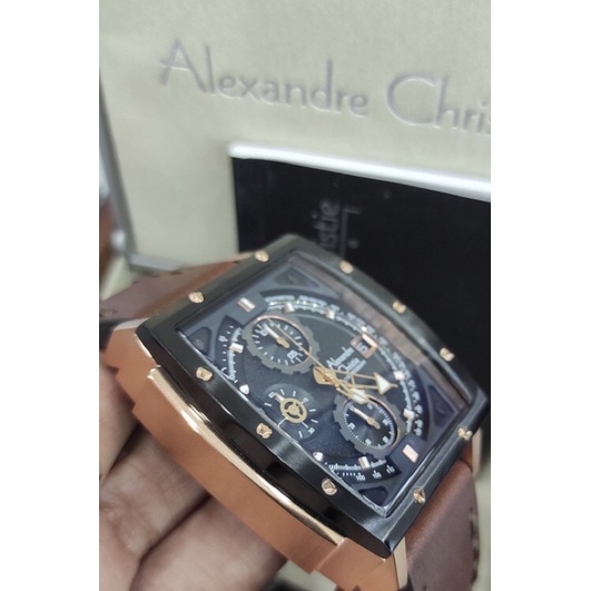 JAM TANGAN ALEXANDRE CHRISTIE AC6376 RANTAI / AC 6376 LEATHER / 6376 PRIA