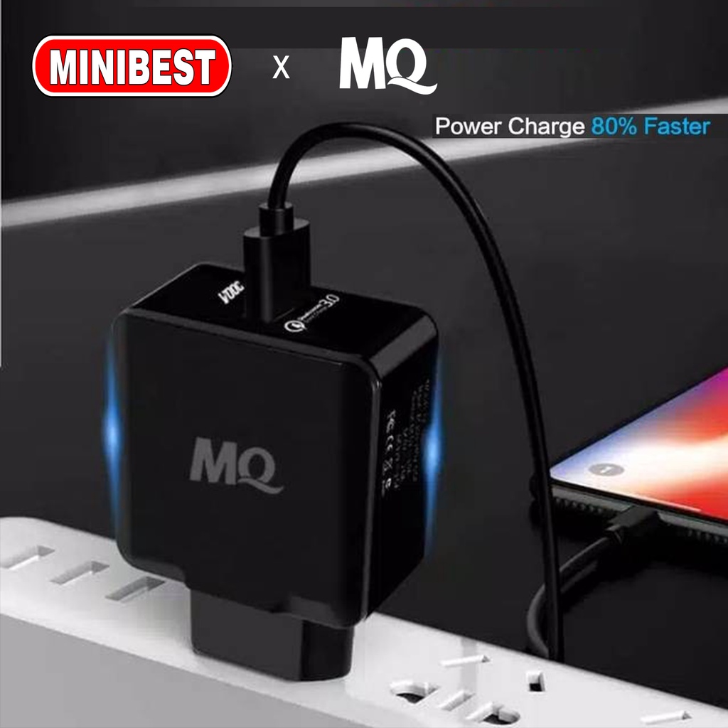 Charger Quick Charge Output 3.0A Fireproof Adaptor With Micro USB Cable MQ-FT01 - Garansi 1 tahun