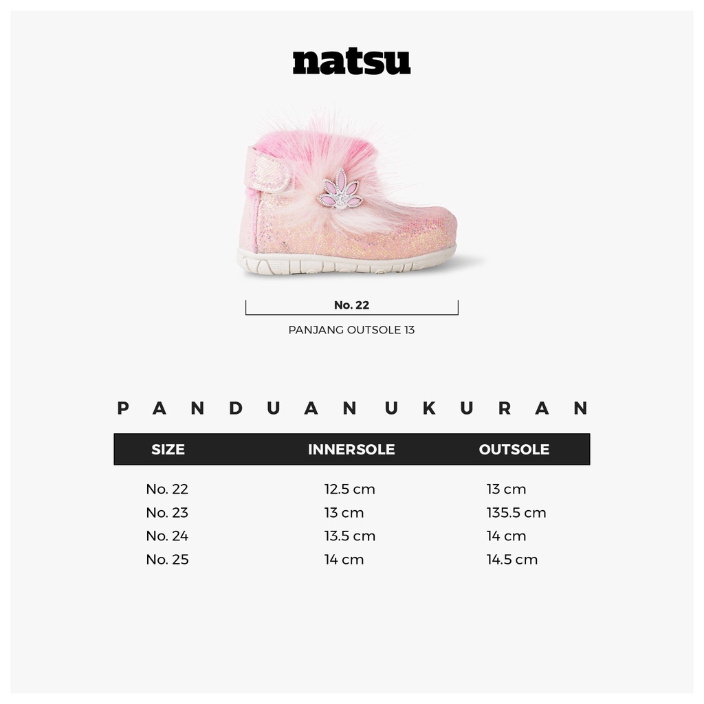 Vayatasya Karenina | NATSU / Sepatu Boots anak perempuan 2-3 tahun  / Sepatu Boots Fashion Lucu