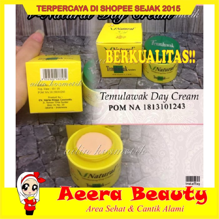 

GRATIS ONGKIR!! [DAY/SIANG] CREAM TEMULAWAK V NATURAL / VNATURAL AK0328