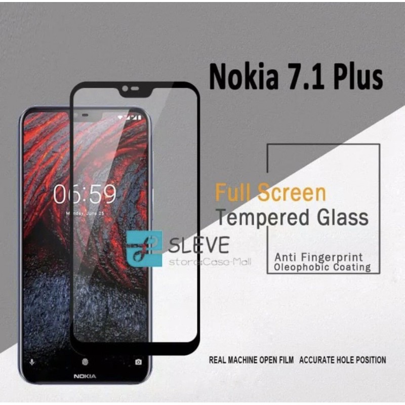 TEMPERED GLASS FULL LEM NOKIA 7.1 PLUS NOKIA X7 7.1PLUS - BC