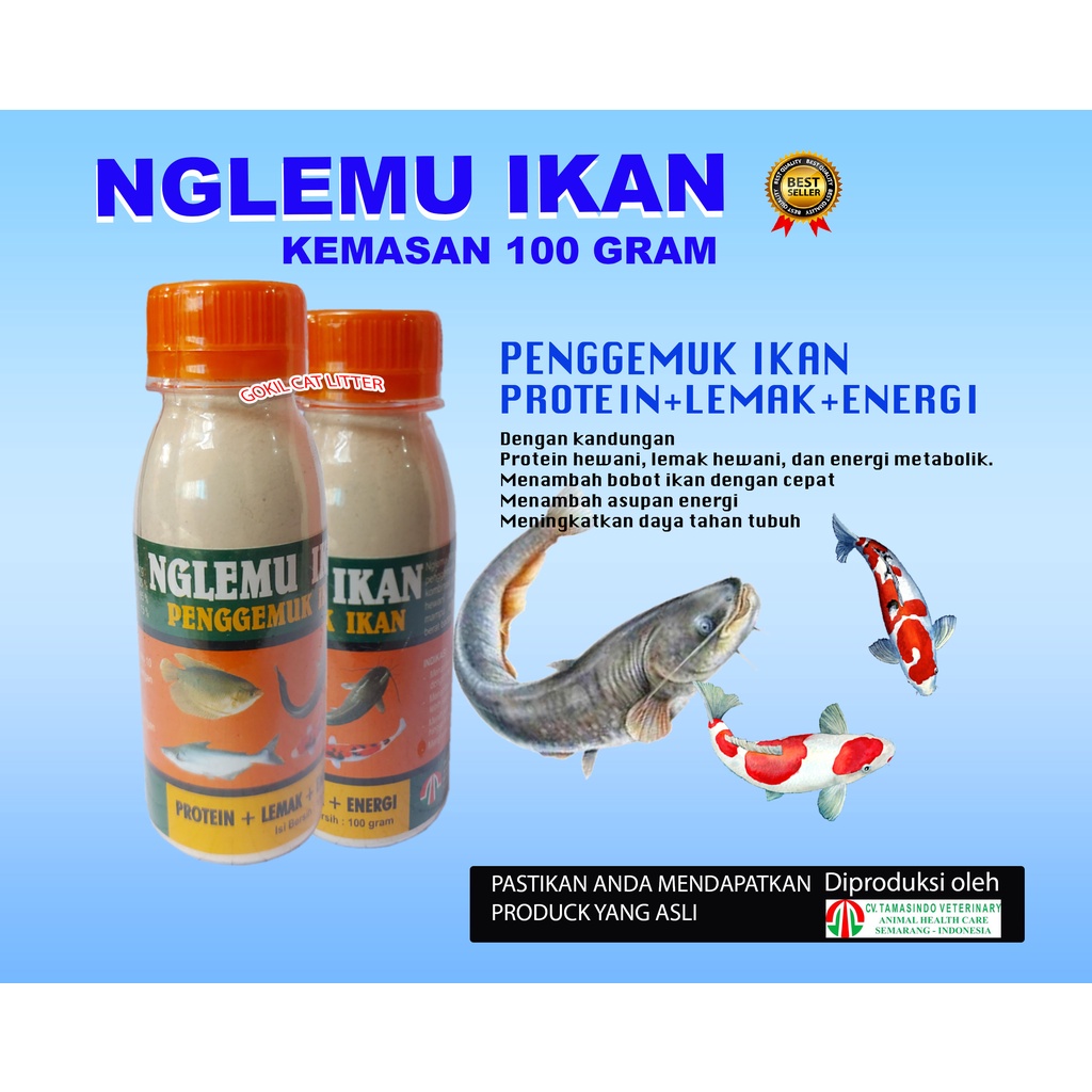 NGLEMU IKAN-PENGGEMUK IKAN-VITAMIN PENGEMUK IKAN