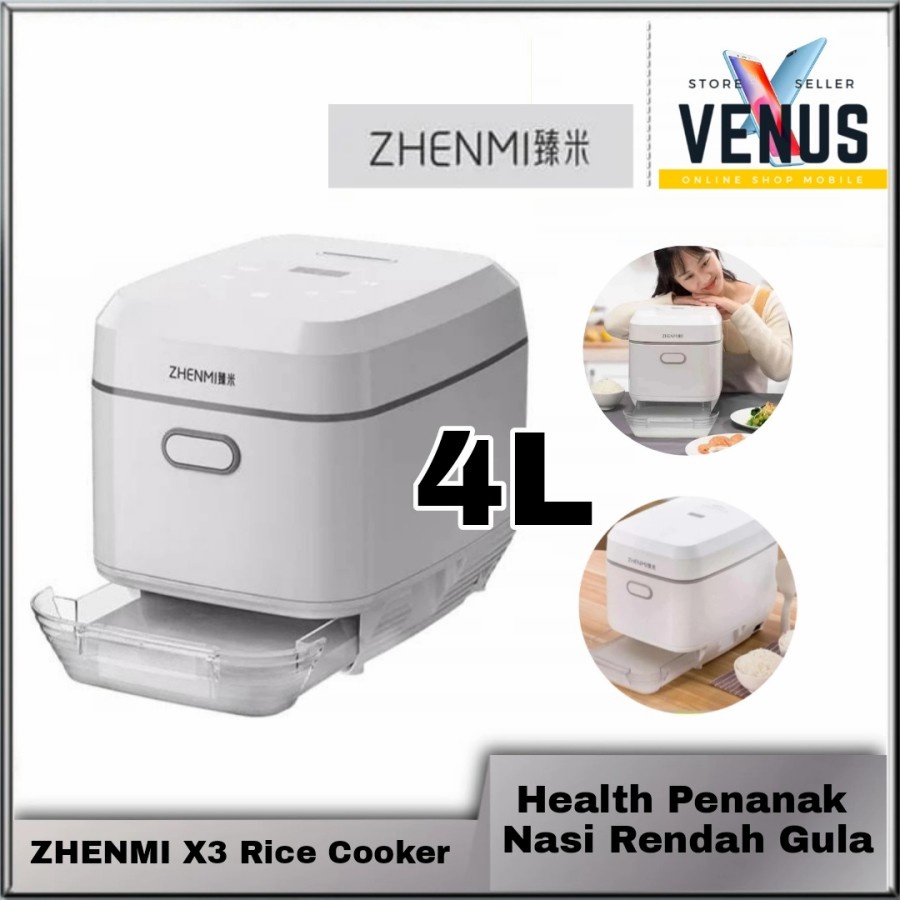 ZHENMI X3 Rice Cooker Health Penanak Nasi Rendah Gula 4L