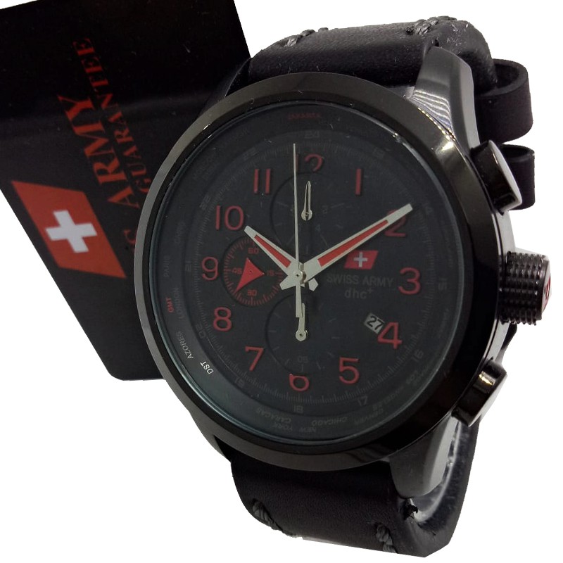 Jam Tangan Original Swiss Army SA2202 - Hitam Merah