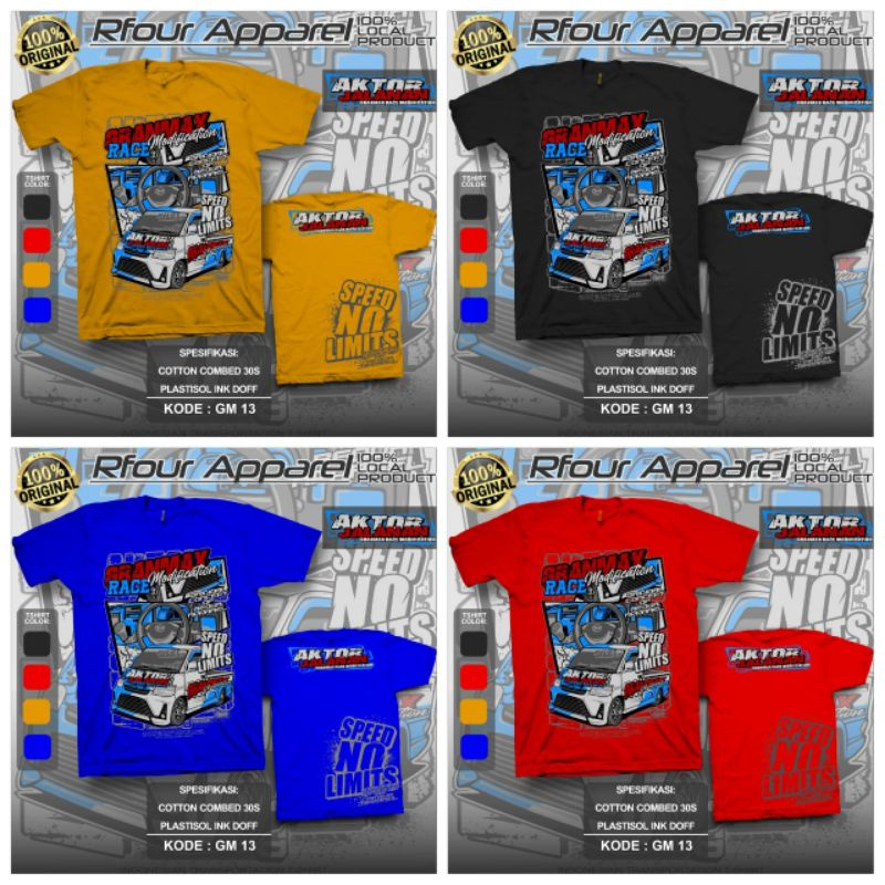 T-Shirt Rfour Gran Max Aktor Jalanan