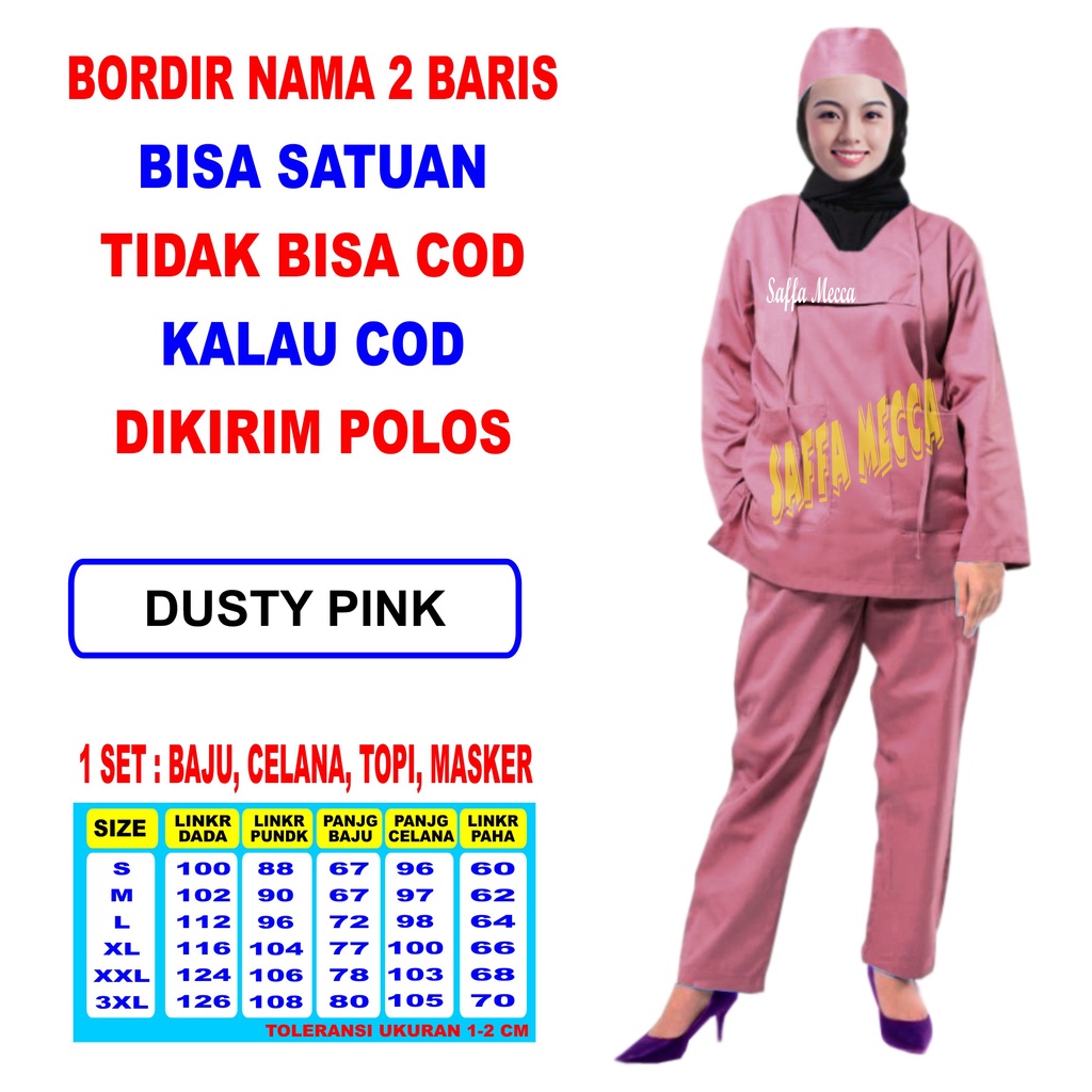 BORDIR BAJU OK 2 BARIS ATAU PAKAI LOGO LENGAN PANJANG