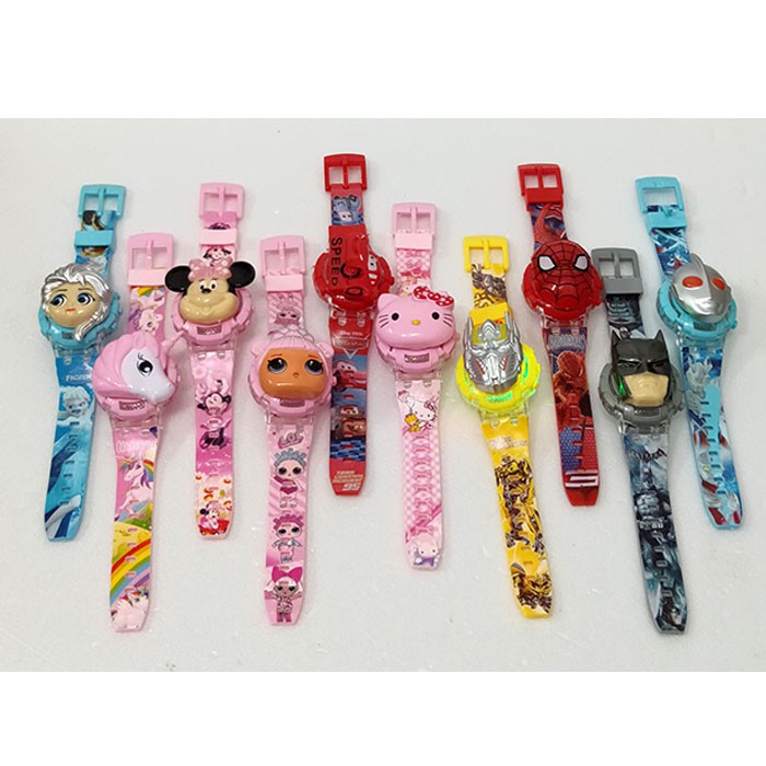 JAM TANGAN ANAK MUSIK KEPALA KARAKTER LED FLASH A003