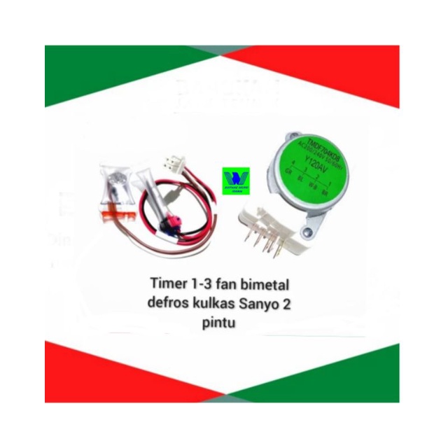 Timer dan bimetal defrost kulkas sanyo 2 pintu