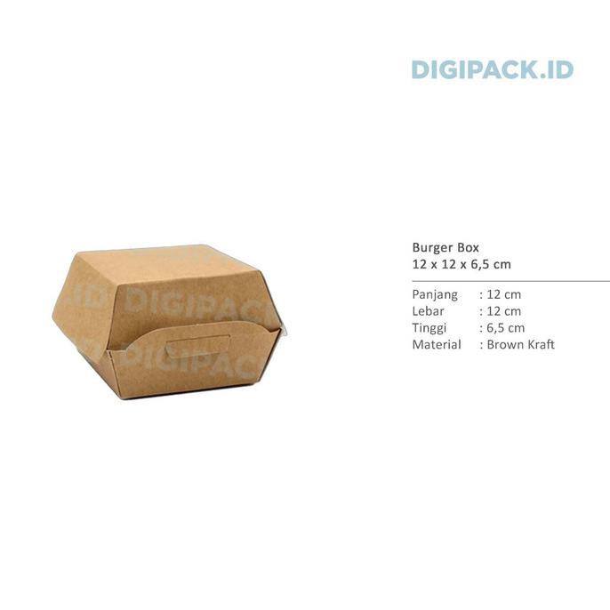 

Digipack Brown Burger Box 12 x 12 x 6.5 | Kotak Burger