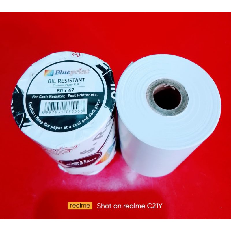 

[NEW EDITION] Blueprint Thermal Paper Roll 80x47mm Oil Resistant Kertas Thermal