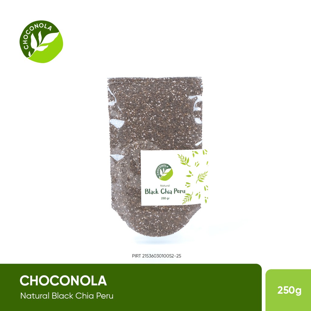 

Choconola Natural Black Chia seed Peru 250 gram