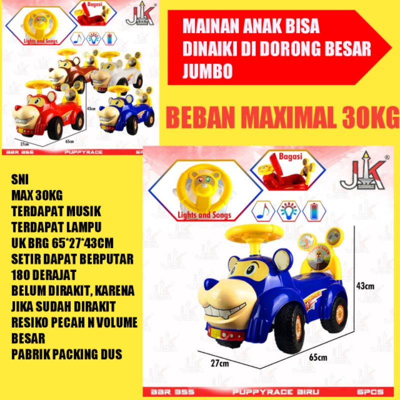 Mainan Mobil Bisa Dinaiki Didorong Besar Jumbo Ride Car BBR355